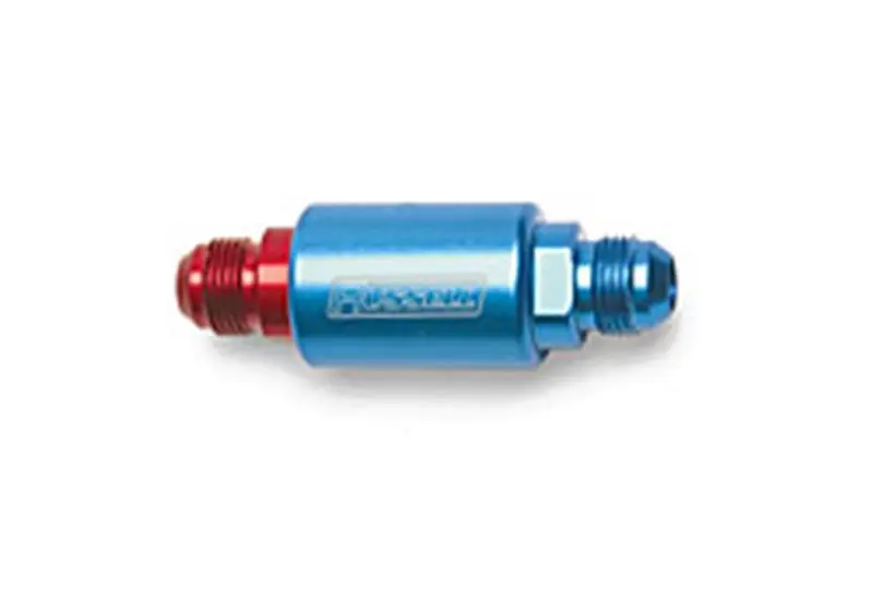 Russell Performance Red/Blue Anodized (3-1/4In Length 1-1/4In Dia. -8 Male Inlet/Outlet) 1