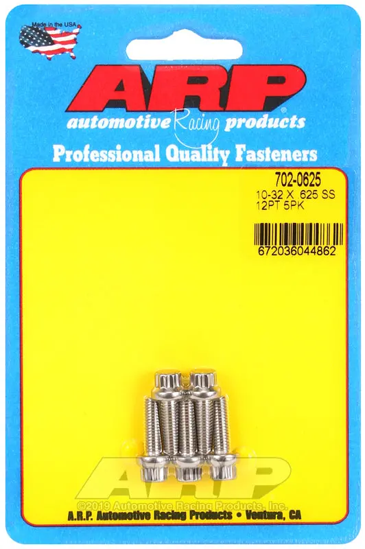Arp 10-32 X .625 12Pt Ss Bolts 1