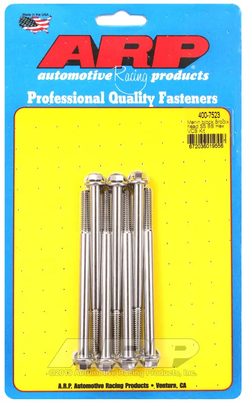 Arp Merlin Block, Brodix Head Bb  Hex Valve Cover Bolt Kit 1
