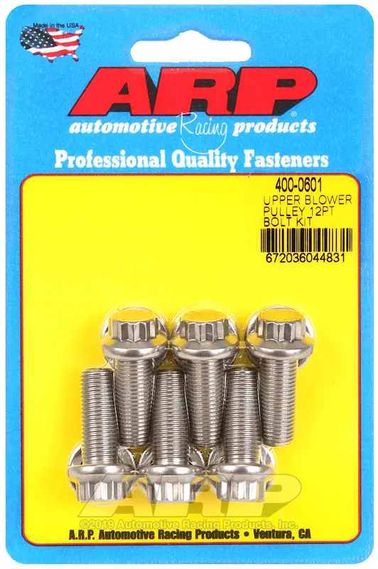 Arp Upper Blower Pulley Ss 12Pt Bolt Kit 1
