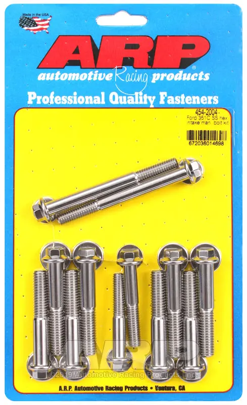 Arp Ford 351C Ss Hex Intake Manifold Bolt Kit 1