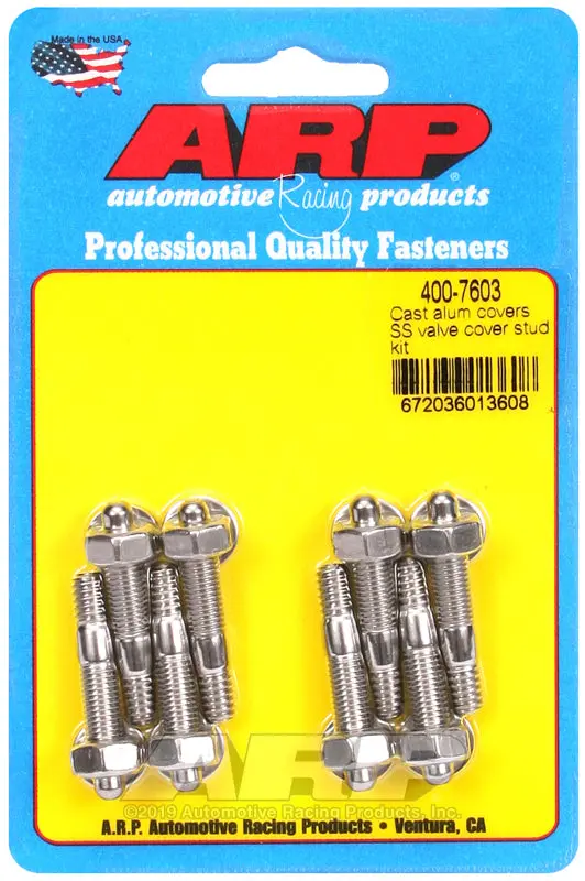 Arp Cast Aluminum Covers 1/4In Ss Hex Valve Cover Stud Kit 1