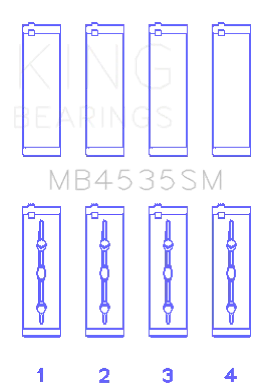 King Engine Bearings Mercedes Benz M 276 De35 (Size +0.25Mm) Main Bearing Set 2