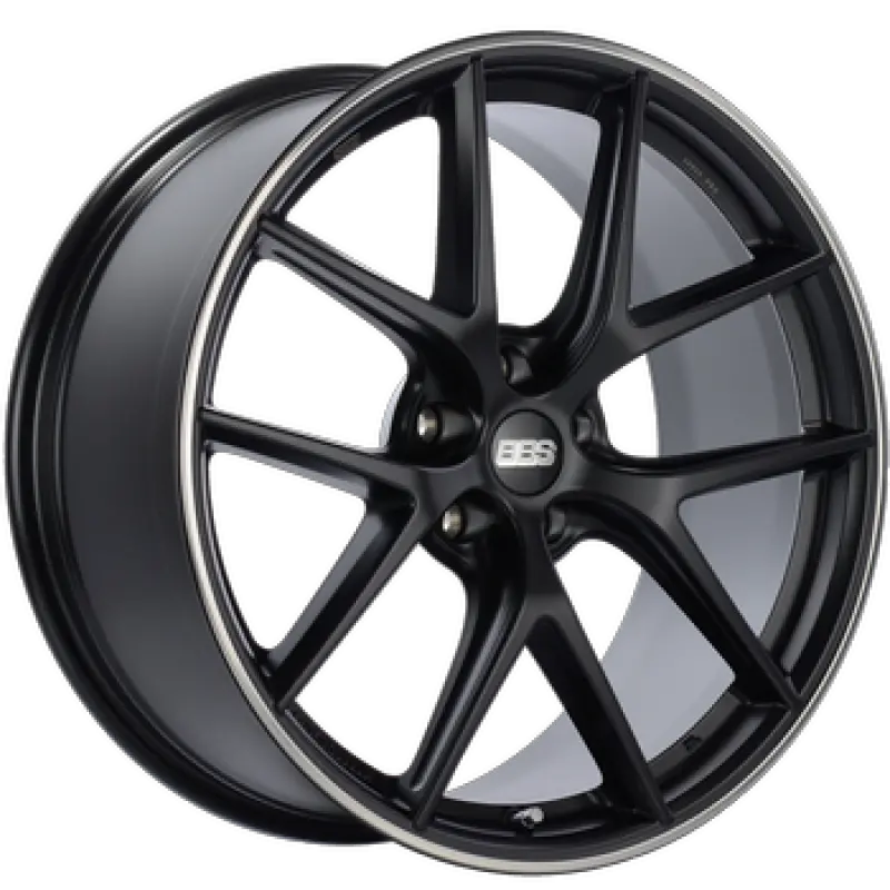 Bbs Ci-R 20X9 5X112 Et39 Satin Black Polished Rim Protector Wheel -82Mm Pfs/Clip Required 1