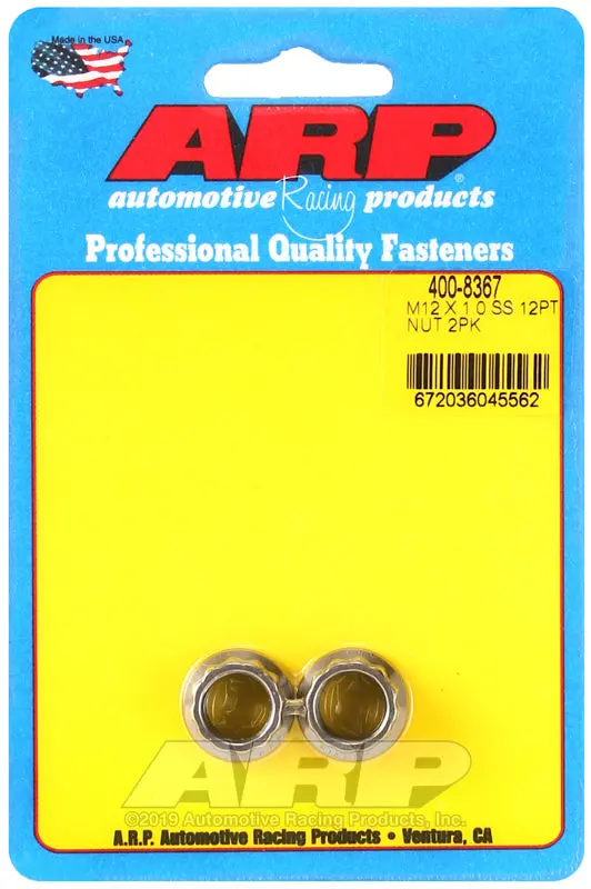 Arp M12 X 1.00 (M14 Wr) Ss 12Pt Nut Kit 1