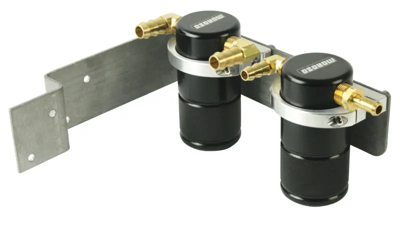 Moroso 08-14 Subaru Wrx Air/Oil Separator Catch Can - Small Body - Billet Aluminum - Black Finish 1