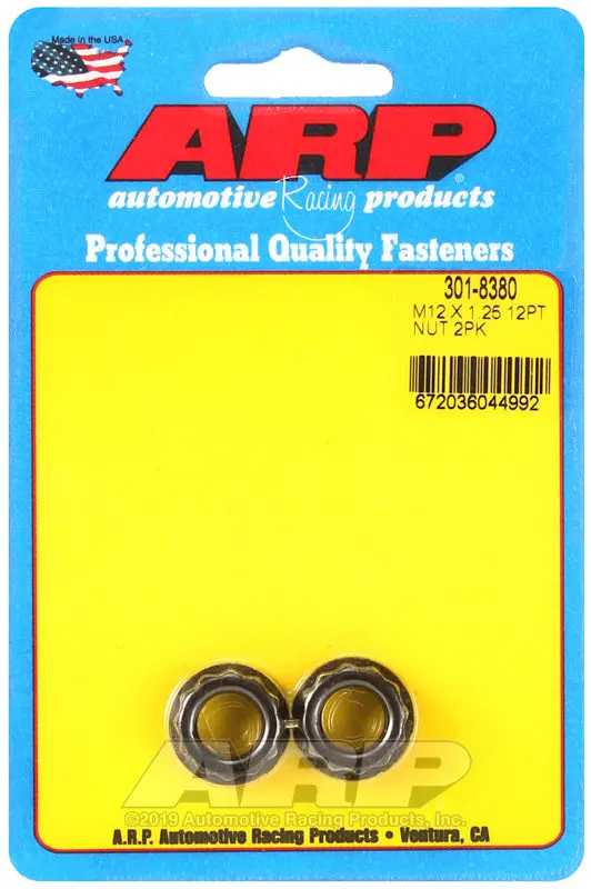 Arp M12 X 1.25 (5/8 Wr) 12Pt 2Pc Nut Kit 1