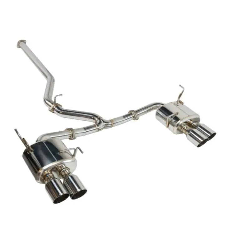 Remark 08-14 Subaru Wrx Sti Gr Hatch Cat-Back Exhaust W/ Ss Quad Tips (Non-Resonated) 1