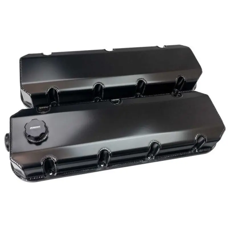 Moroso Bbc 3In Tall Aluminum Valve Covers - Black (W/12An Breather/Oil Fill) 1