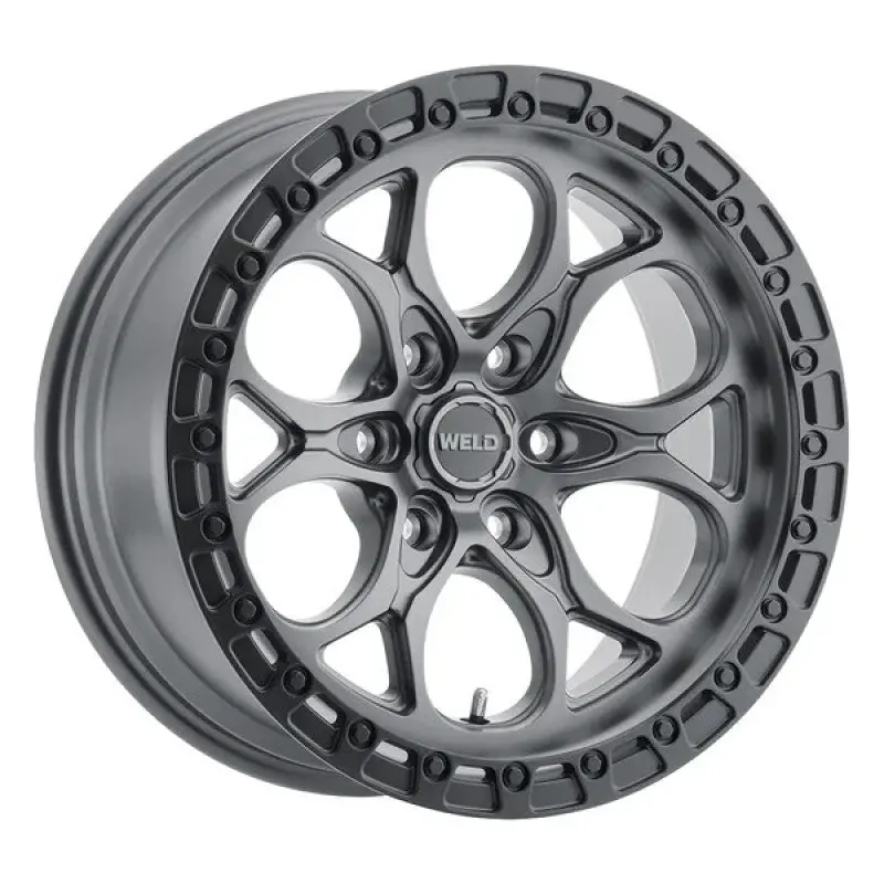 Weld Off-Road W107 18X9 Ledge 6 6X135 Et19 Bs 5.76 Satin Gunmetal / Satin Black Ring 87.1 1