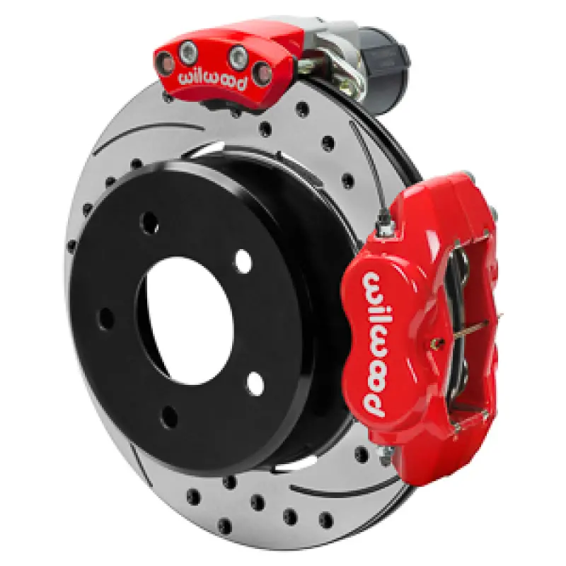 Wilwood 1988-1998 Gmc C1500 Rear Electronic Parking Brake Kit Red 12.19In Srp Brake Rotor 3.25In Offset 1