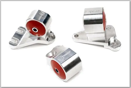 Innovative 90-91/92-93 Acura Integra Gs-R Silver Aluminum Billet Mount Kit 75A Bushings (Cable) 2