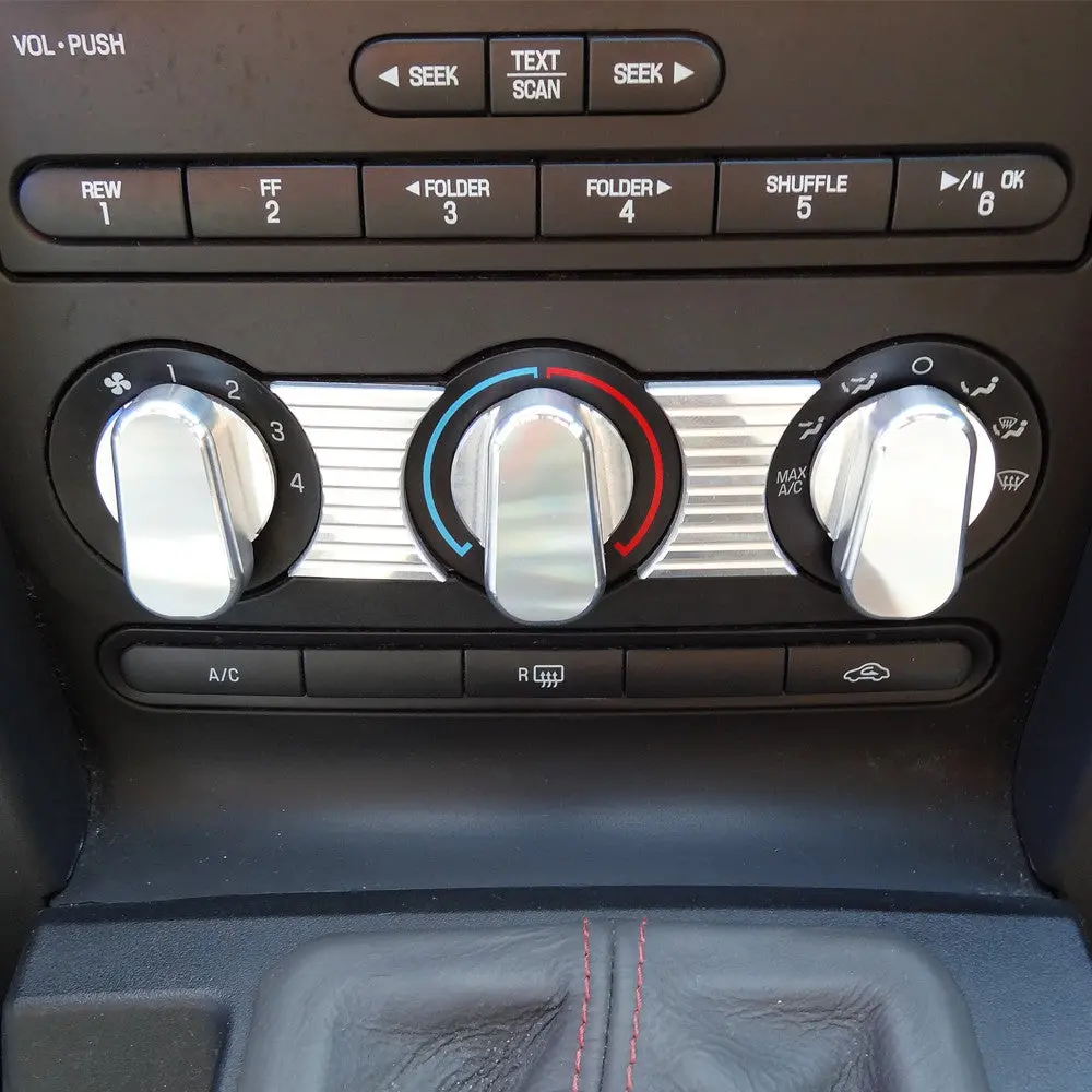Upr 2005-2009 Ford Mustang Designer Air Conditioning Trim Accents - Satin 1