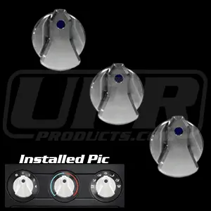 Upr 2005-2006 Ford Mustang Designer Air Conditioning Knobs - Satin/Blue, Green Or Red 1