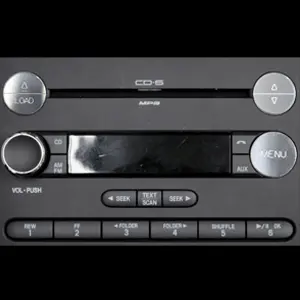 Upr 2005-2009 Ford Mustang Shaker Radio Button Covers Dress Up - Satin 1
