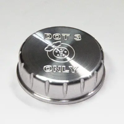 Upr 2005-2014 Ford Mustang Master Cylinder Cap Cover Short Engraved - Satin 1