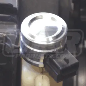 Upr 1990-1995 Ford Mustang Billet Radiator Sensor Cap - Satin 1