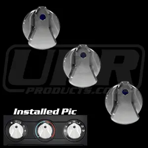 Upr 1989-2004 Ford Mustang Designer Air Conditioning Knobs - Satin/Blue, Green Or Red 1