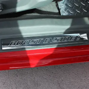 Upr 2005-2014 Ford Mustang Door Sill Insert Boost Inside Engraved - Polished 1