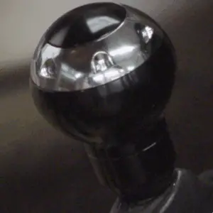 Upr Black Shift Knob With Chrome Trim Ring 1