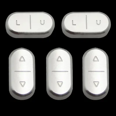 Upr 1987-1993 Ford Mustang Slimline Convertible Window Switch Cover Kit - Polished 1