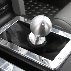 Upr 1979-2009 Ford Mustang Round Shift Knob 5-Speed Engraved - Satin 1