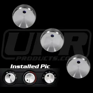 Upr 2005-2006 Ford Mustang Round Air Conditioning Knobs - Satin/Blue, Green Or Red 1