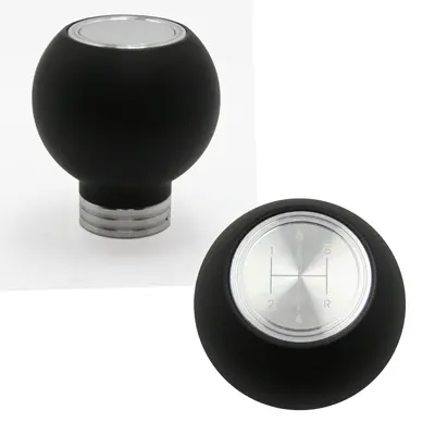Upr 1979-2004 Ford Mustang Round Composite Shifter Knob W/ 4.6 Logo Shift Knob - Satin 1