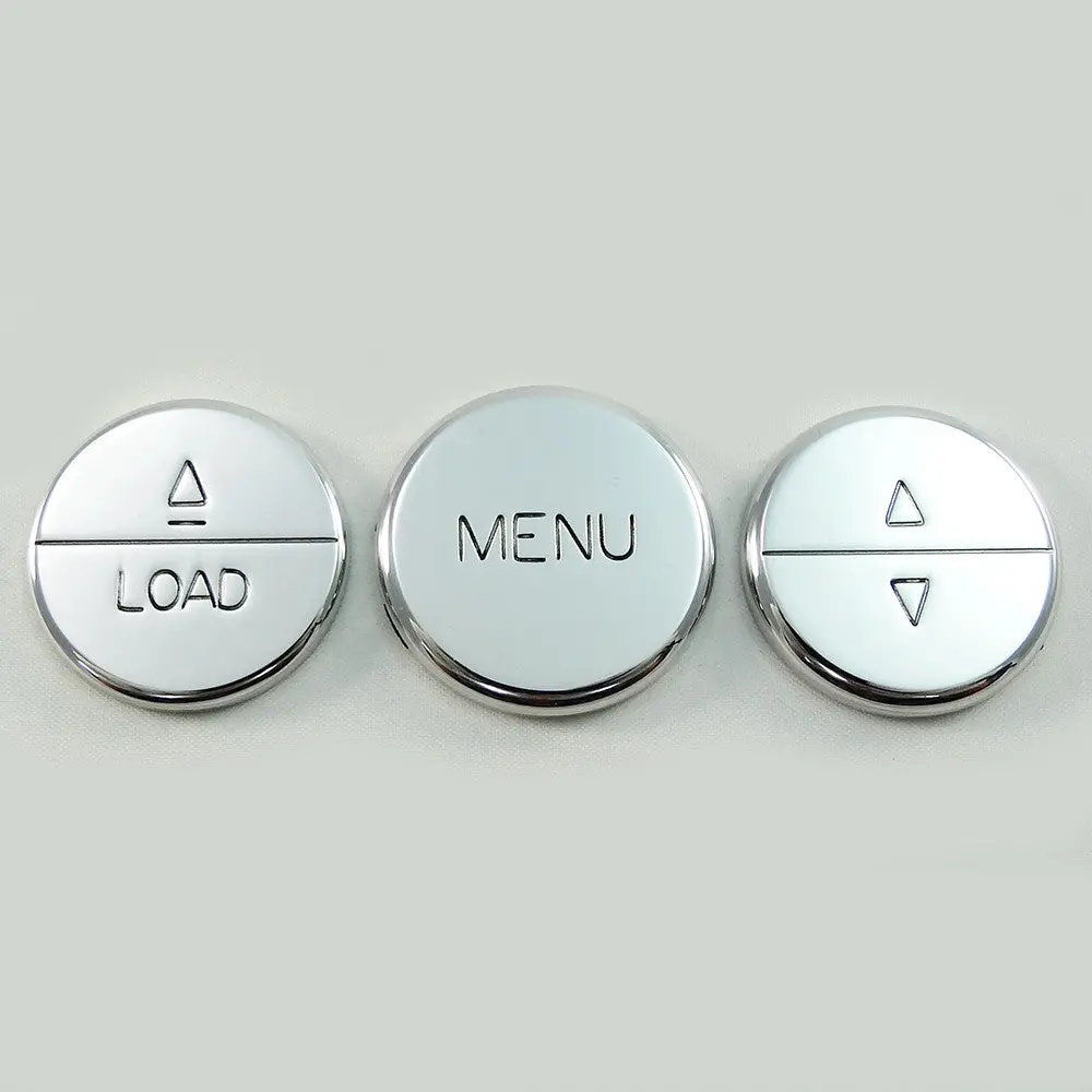 Upr 2005-2009 Ford Mustang Shaker Radio Button Covers Dress Up - Polished 1