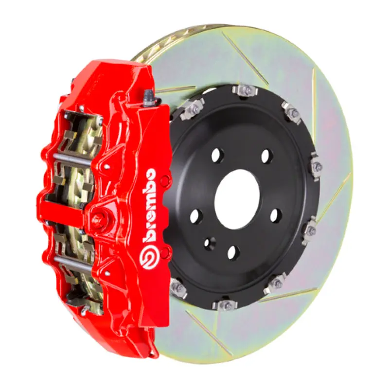 Brembo 16+ Xf Front Gt Bbk 6 Piston Cast 380X34 2Pc Rotor Slotted Type-1-Red 1