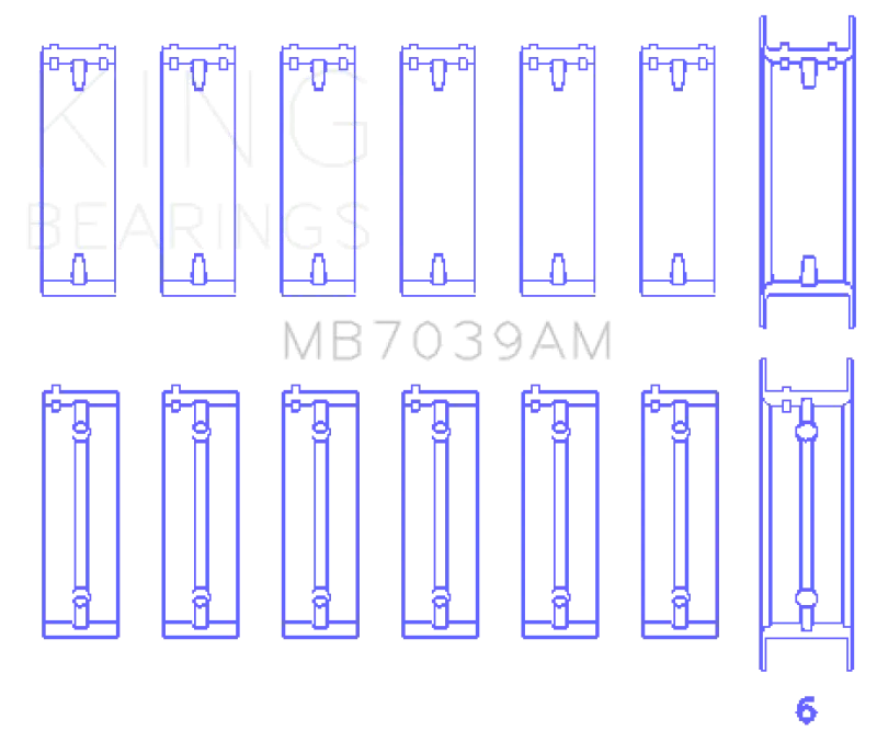 King Standard-Size Main Bearing Set For Bmw M51 And M57 Engines 1