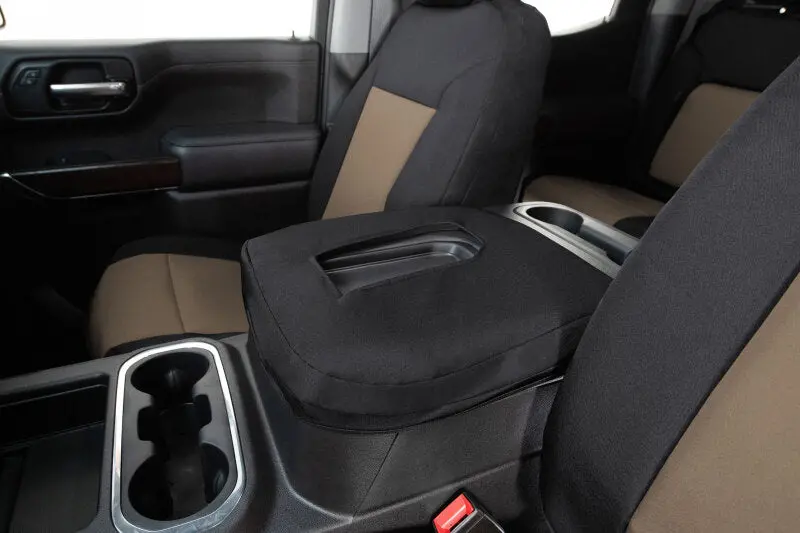 Covercraft Endura Precisionfit Seat Covers – Custom Fit For 2019–2024 Toyota Rav4 Second Row, Tan/Black 1