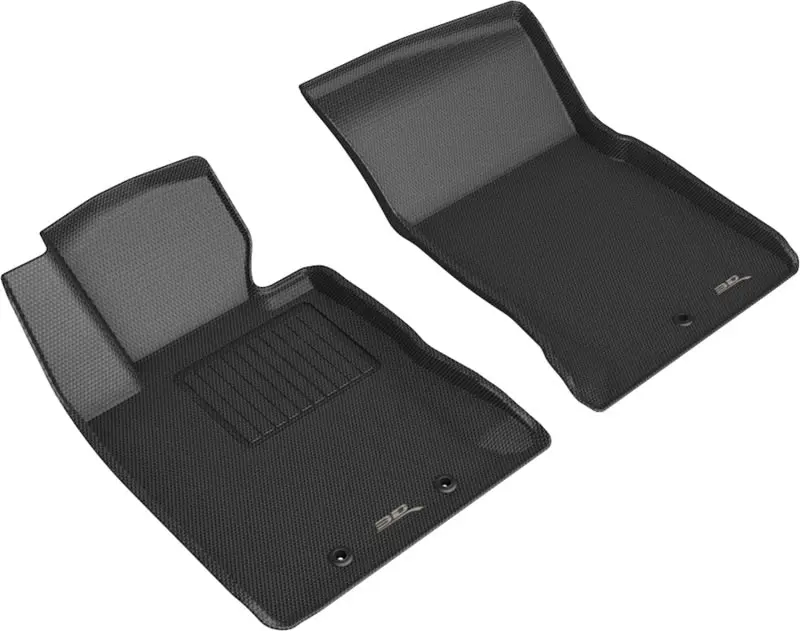 3D Maxpider Custom Fit Front Floor Mat For 2012–2016 Hyundai Genesis – Kagu Design, Black 1