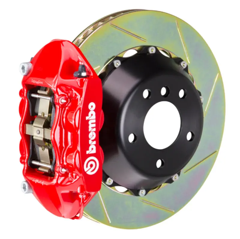 Brembo Gt Rear Big Brake Kit – 2009–2015 Cadillac Cts-V, 380×28Mm 2-Piece Slotted Rotors, 4-Piston Calipers, Red Finish 1