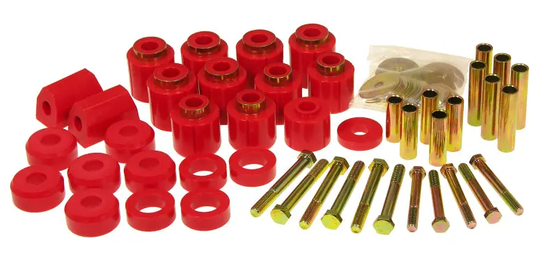 Prothane 87-96 Jeep Yj 1In Lift Body Mount Kit - Red 1