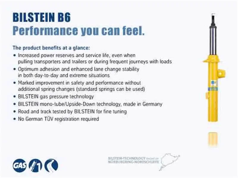 Bilstein B6 Monotube Shock Absorber – Front Right For 2013–2014 Subaru Outback 1