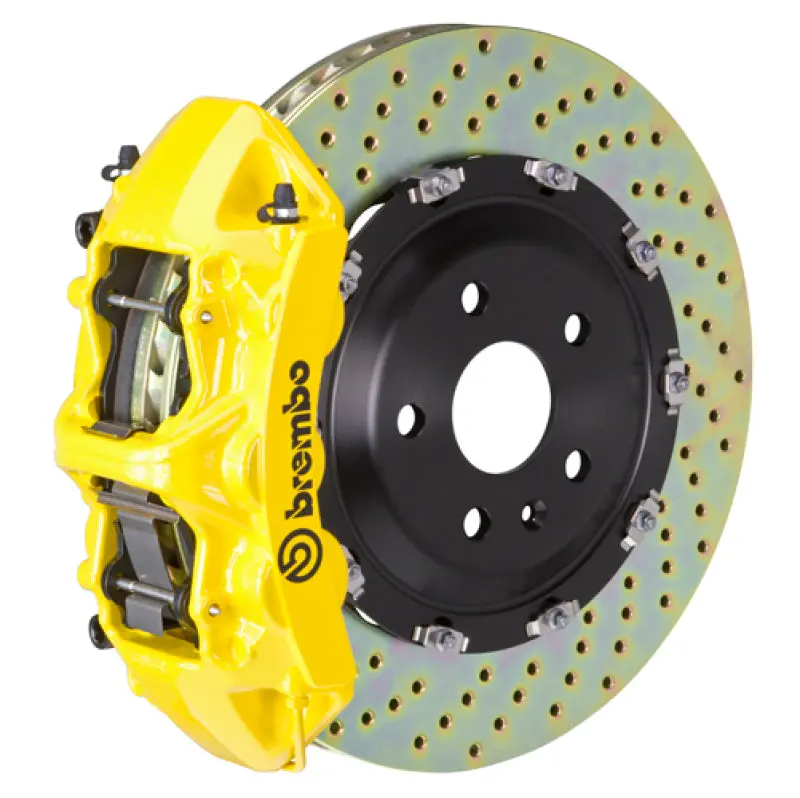 Brembo Gt Big Brake Kit – Front, 6-Piston Calipers With 365×34Mm Drilled Two-Piece Rotors – Fits 2008–2013 Bmw E92 M3 & 2011–2012 F10 1M 1