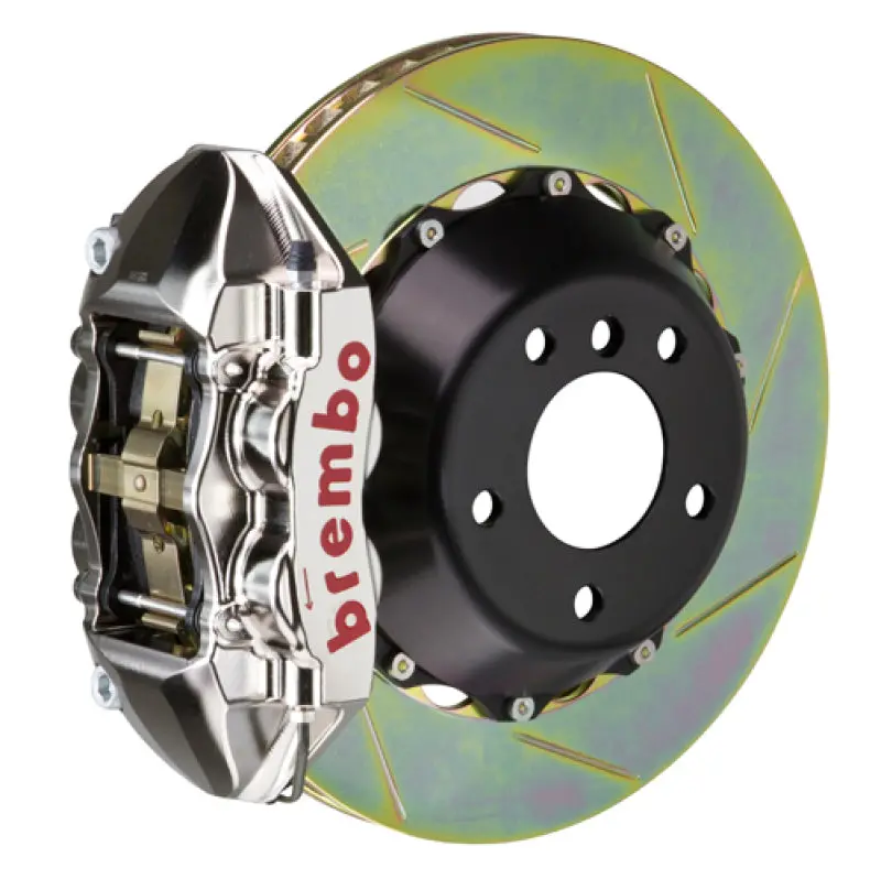 Brembo 08-14 C63 (Excl Black Series) Rr Gtr Bbk 4Pist Billet 345X28 2Pc Rotor Slotted Type1-Nickel 1