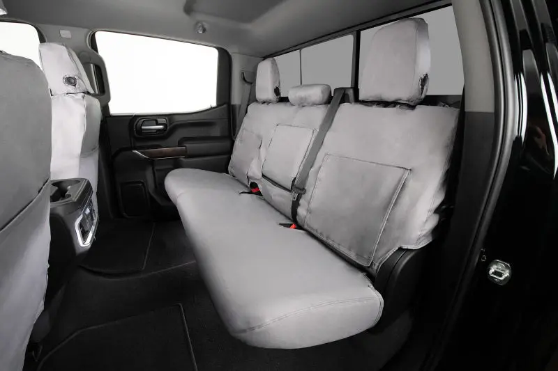 Covercraft Polycotton Seatsaver Front Row Seat Covers – Custom Fit For 2017–2020 Nissan Pathfinder, Grey Colorway 1