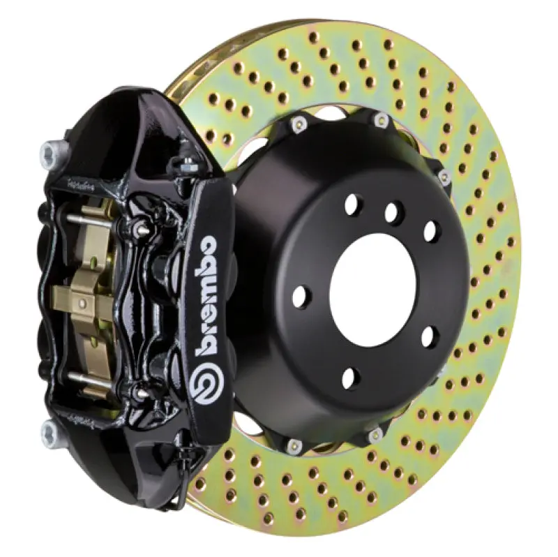 Brembo 08-13 M3 (E90/E92/E93) Rear Gt Bbk 4 Piston Cast 380X28 2Pc Rotor Drilled-Black 1