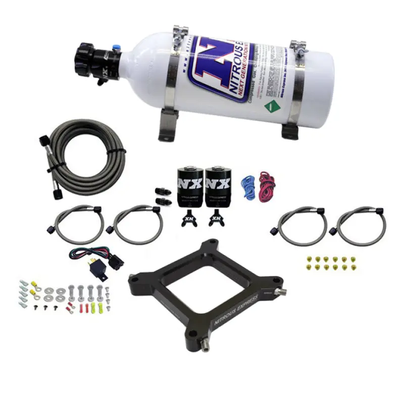 Nitrous Express 4150 Assassin Plate Stage 6 Nitrous Kit (50-300Hp) W/5Lb Bottle 1