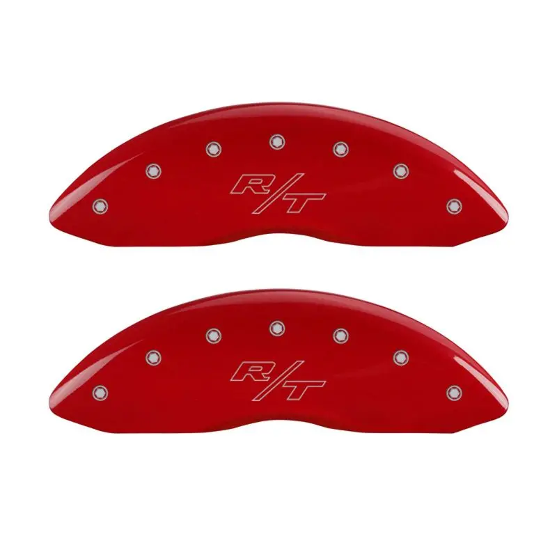 Mgp Vintage-Style Engraved Brake Caliper Covers For Front And Rear – Rt Red With Silver Accents 1