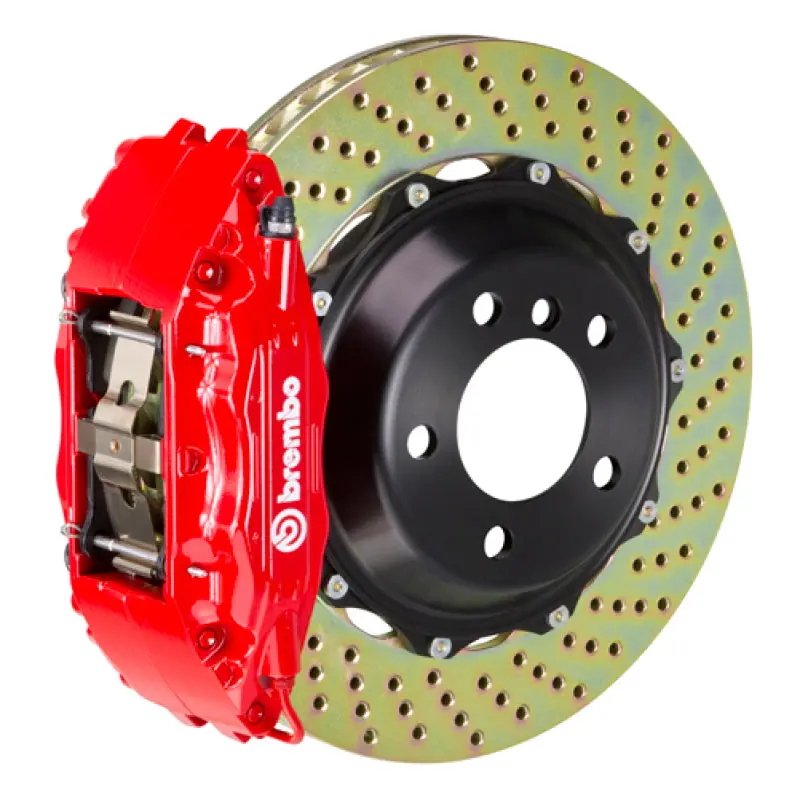 Brembo Gt Front Brake Kit For 2001–2007 Mercedes-Benz C-Class (Including Amg): 4-Piston Calipers & 355X32Mm Drilled Two-Piece Rotors 1