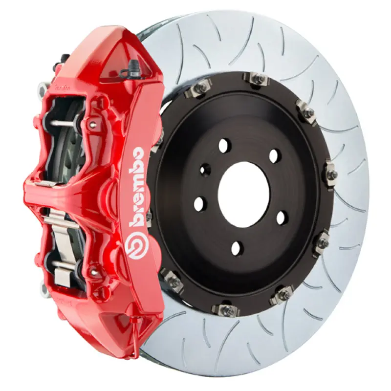 Brembo Gt Big Brake Kit For 2007–2013 Bmw X5 — Front 6-Piston Calipers, 405X34Mm Two-Piece Slotted Rotors, Red Finish 1