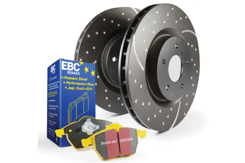 Ebc Yellowstuff High-Performance Brake Kit – Pads + Drilled & Grooved Rotors 1
