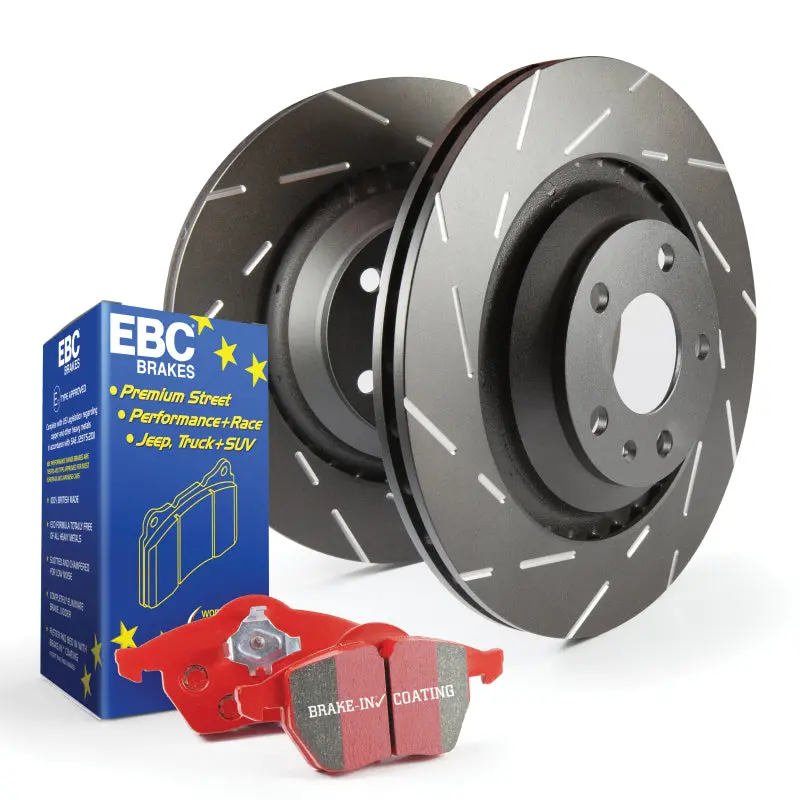 Ebc S4 Brake Kit: Redstuff Pads + Usr Drilled & Slotted Rotors 1