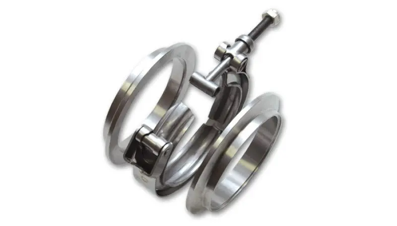 Vibrant Al V-B Flange Assembly For 3In Od Tubing Incl 2 Al V-B Flanges 1 Ss V-B Clamp 1 Viton O-Ring 1