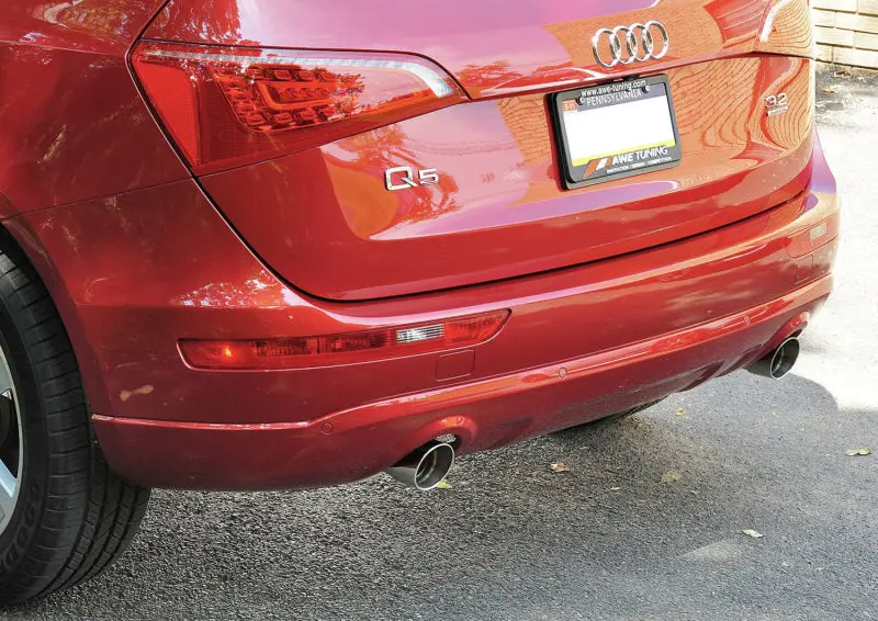Awe Tuning Non-Resonated Exhaust System For Audi Q5 8R (3.2L) – Downpipe-Back With Polished Silver Tips 2