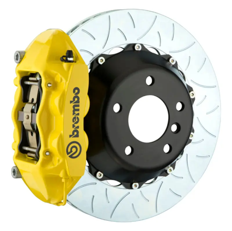 Brembo 08-17 S5/09-16 S4 Rear Gt Bbk 4 Piston Cast 380X28 2Pc Rotor Slotted Type3- Yellow 1