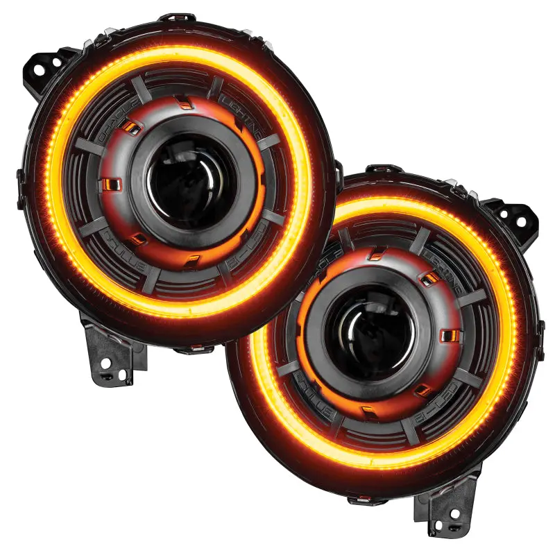 Oracle Jeep Jl/Gladiator Jt Oculus Switchback Bi-Led Projector Headlights - Amber/White Switchback 1